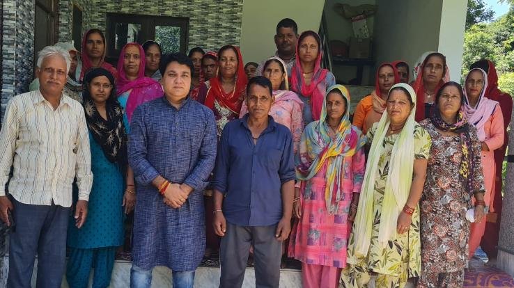 Information given to women working in MNREGA during public relations campaign