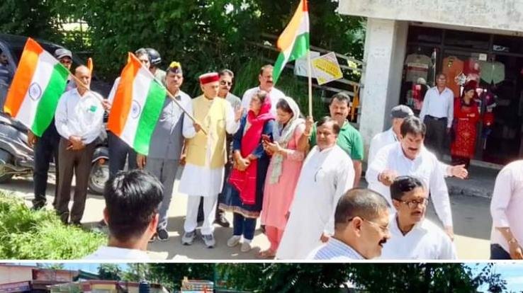 On the nectar festival of independence, BJYM organized a tricolor yatra