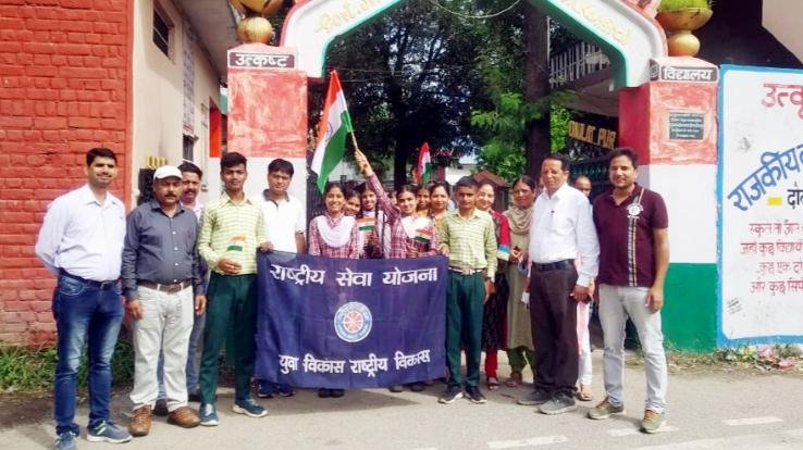 Under-14 sports tournament concludes, Daulatpur school took out tricolor yatra