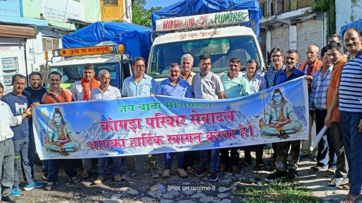 Seva Dal leaves from Kangra to anchor during Manimahesh Yatra