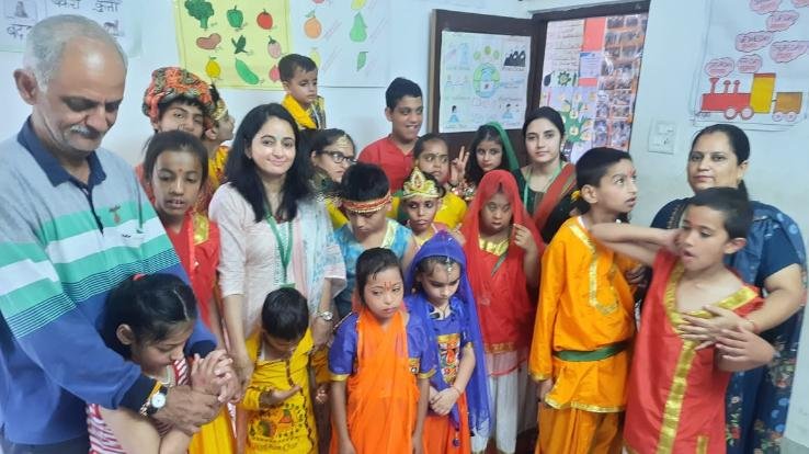 Celebration of Shri Krishna Janmashtami celebrated with great pomp in the institution