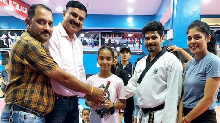 Area's Sania Thakur and Chahak won gold in North India Taekwondo Championship