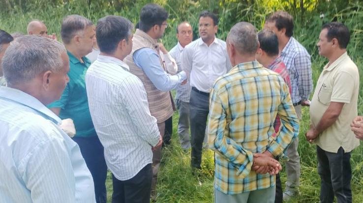 MLA and DC took stock of the damage caused by rain