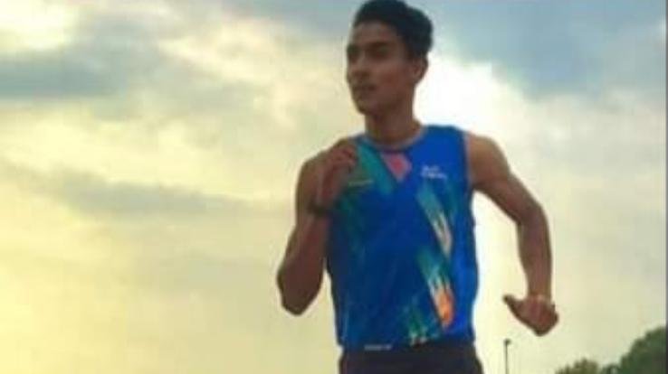  Shivam Sharma of Panchrukhi won the gold medal in the 100 meters race.