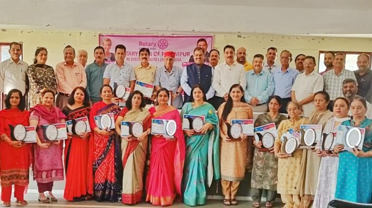 28 serving and retired teachers honored by Rotary Club