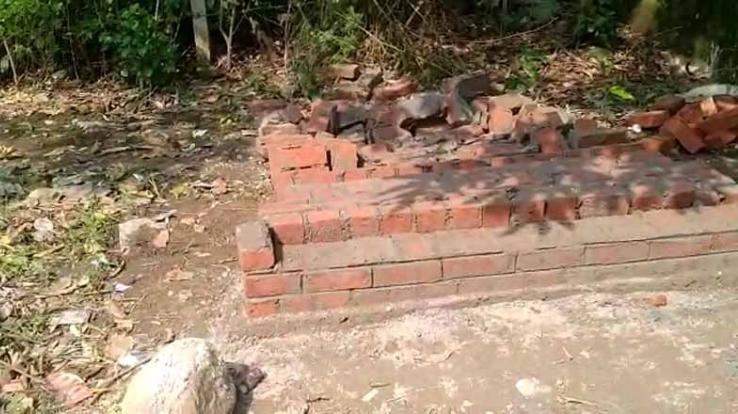 Inauguration and foundation stone laying plaque in the name of Arjun Thakur broken by mischievous elements