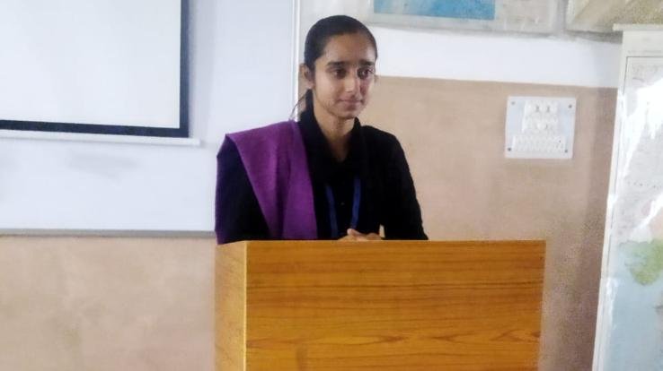 Kanika in speech competition, Supriya in painting, first in essay writing