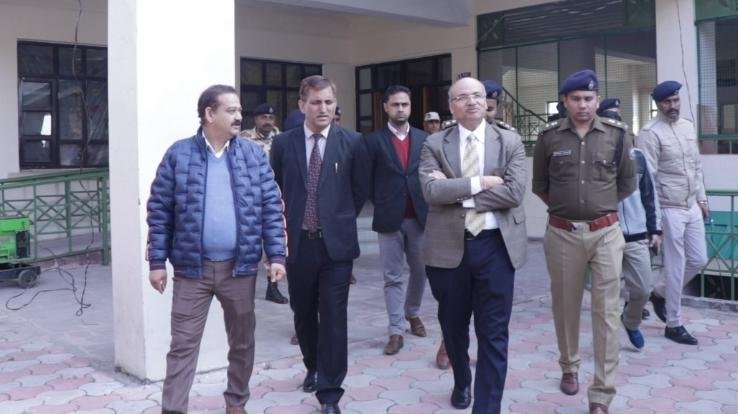 Chief Electoral Officer inspected the strong room and counting centers set up in Sirmour.