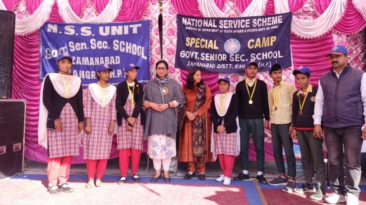 Kangra: Seven day NSS camp concluded at Zamanabad school