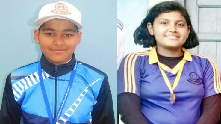 Gunjan and Dishita of BL School showed strength in state level games