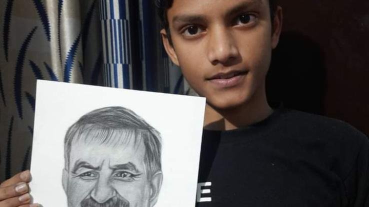 Himanshu Bhatti made a sketch of Himachal's new Chief Minister Sukhwinder Singh Sukhu