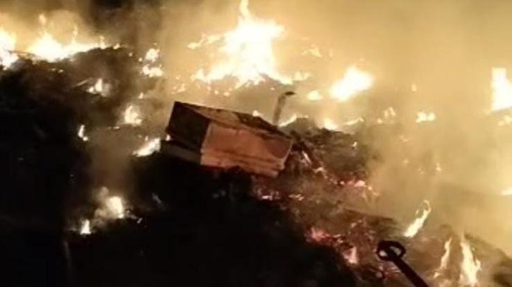 Jaswan-Paragpur-Samnoli Bypass Rehi-based slums caught fire