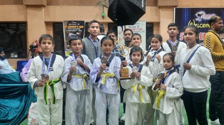 Khudinya's children won Gold and Silver in Taekwondo Championship held in Baddi