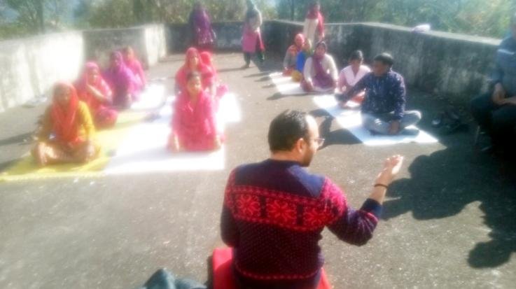  Yoga camp organized in Haldara Kauna