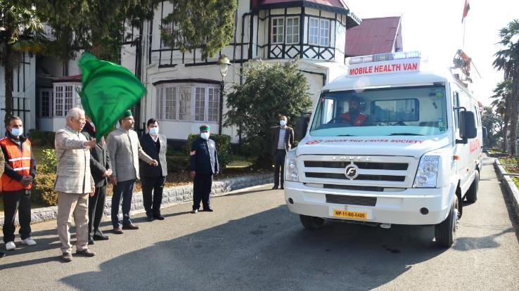 The governor flagged off the mobile health van