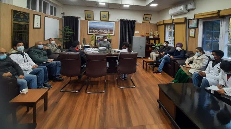 Anti Ragging Committee meeting chaired by Principal Bhanu Awasthi at Medical College Tanda