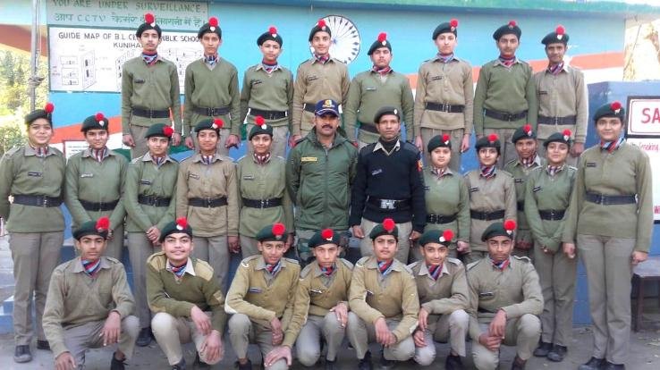 बी एल स्कूल कुनिहार के 25 एन सी सी कैडेटों ने दी “एन सी सी  A”प्रमाण पत्र के लिए परीक्षा