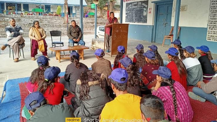  On the sixth day of NSS camp, the retired Principal taught the lesson of moral values