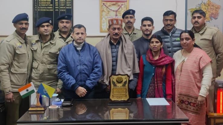 Ashok Sharma, the driver posted in the Police Office Jwalamukhi, retired