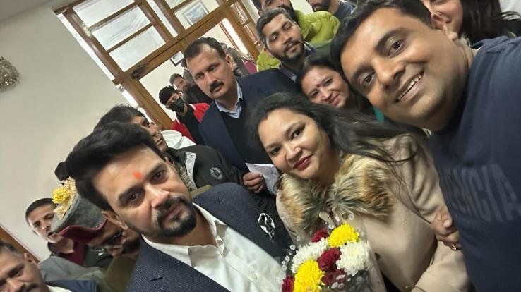 Parwanoo's young social worker Tarun Garg met Anurag Singh Thakur