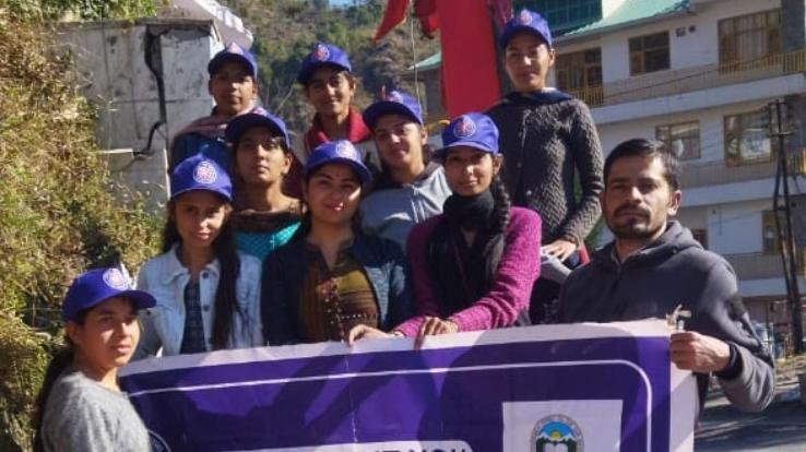 On the fourth day of the camp, the volunteers cleaned the Shivgan Temple