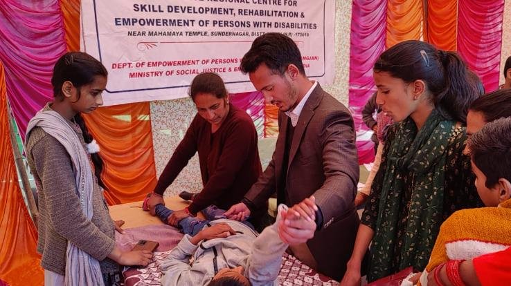 Organized disability (therapy) check-up camp courtesy of Diet Solan at Darlaghat School