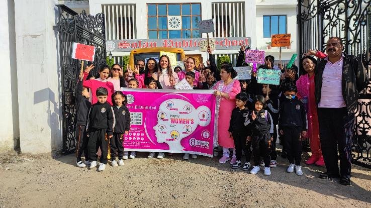 Pink Walk organized on the occasion of International Women's Day at Solan Public School