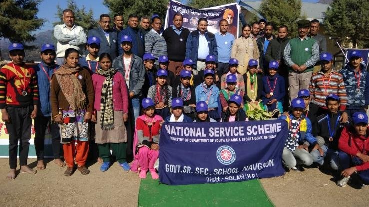 राजकीय वरिष्ठ माध्यमिक पाठशाला नवगांव में चल रहे सात दिवसीय विशेष शिविर का समापन