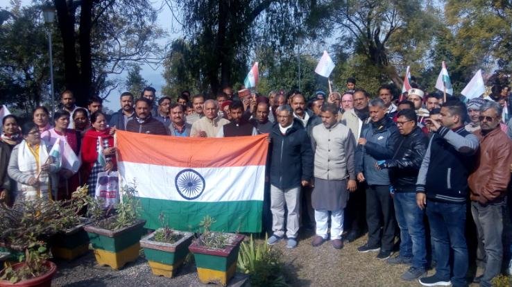 नागरिकता संशोधन विधेयक के समर्थन सदर भाजपा ने निकाली समर्थन रैली