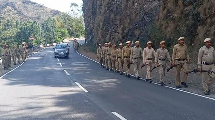  Darlaghat: Himachal Home Guard's 11th Corps did route march on foot