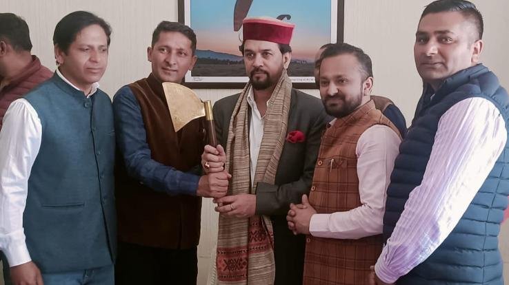 Shimla: Hati delegation met Union Minister Anurag Singh Thakur