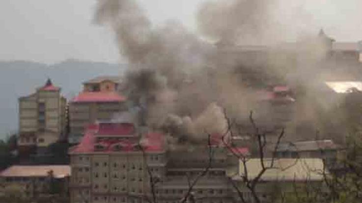 IGMC fire due to gas cylinder explosion, loss of lakhs