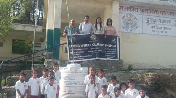 Kunihar: Innerwheel Club Shimla installed rain water storage tank at Shalah School