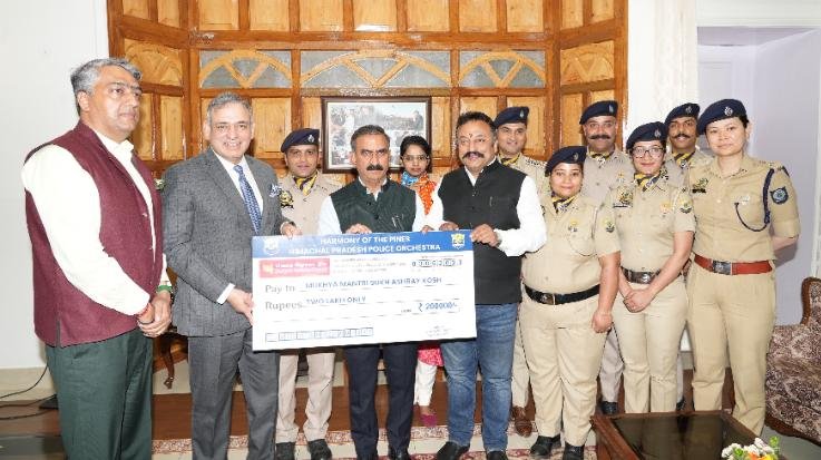 Harmony of the Pines donated two lakhs to Chief Minister's Sukh Ashray Kosh