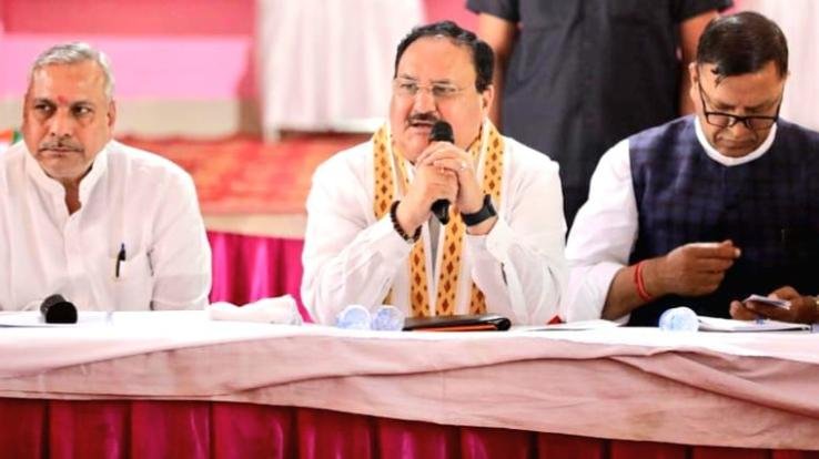  Bilaspur/Shimla: Opposition parties have elephant teeth, which are different to show and different to eat: Nadda