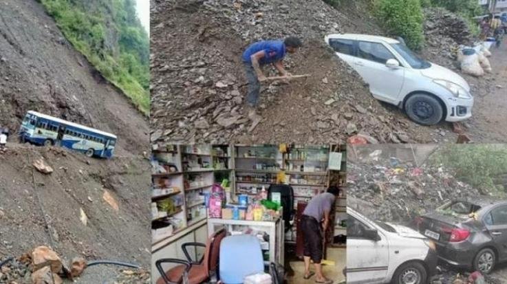 हिमाचल प्रदेश में मानसून ने मचाई तबाही