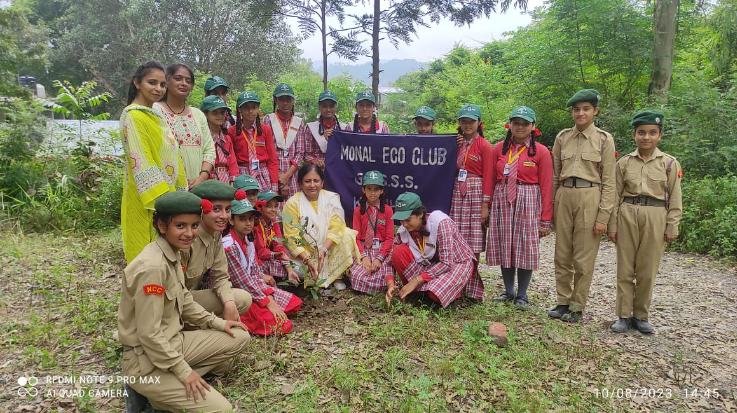 Monal Eco Club of Chinese Secondary School Kunihar planted saplings 111 222