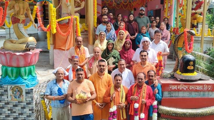 Dehra: Chanting of Mahamrityunjay started in Nag Temple Kariyada