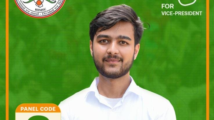 Kasauli's Gaurav Kashiv is contesting student union elections in Punjab University, Chandigarh.