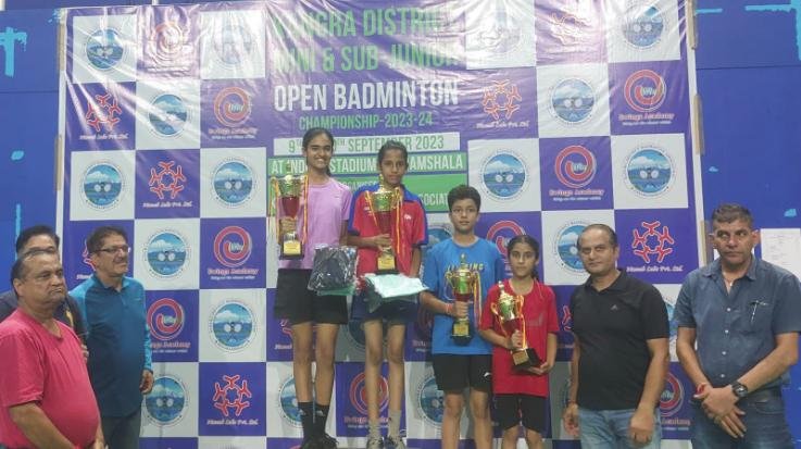 Aaradhya and Vaishnavi among girls and Tanmay and Suryansh among boys became badminton champions.