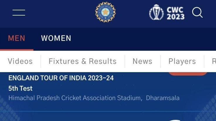 Dharamshala gets hosting of 5th India-England test match to be held in March