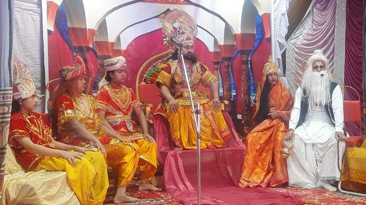 The second day of Ramlila started with the tableau of Baba Balak Nath in Kunihar.