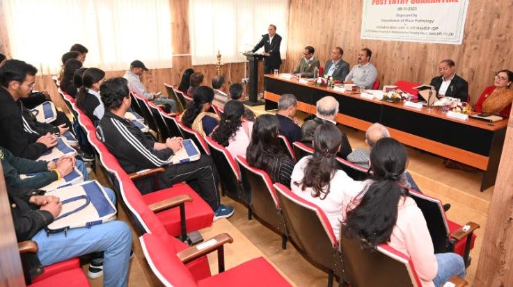 Solan: Importance of post entry quarantine told to Nauni University students