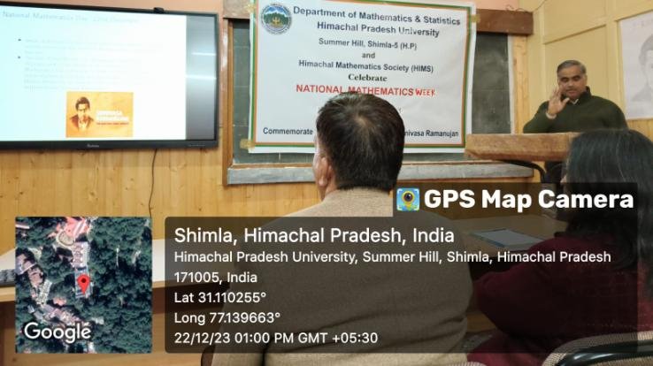Shimla: Mathematics Department at HPU celebrated the birthday of Srinivasa Ramanujan.