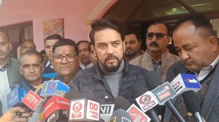 Hamirpur: Congress could not provide justice to Kashmiri Pandits even when in power: Anurag Thakur