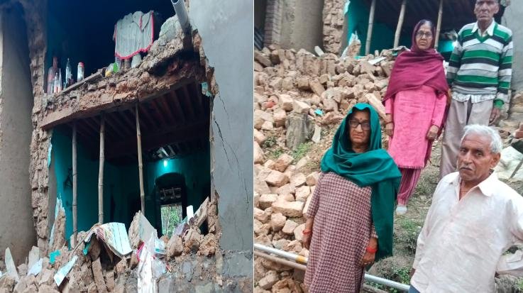  Dehra: Home of elderly couple snatched in Paisa, two storey house collapsed
