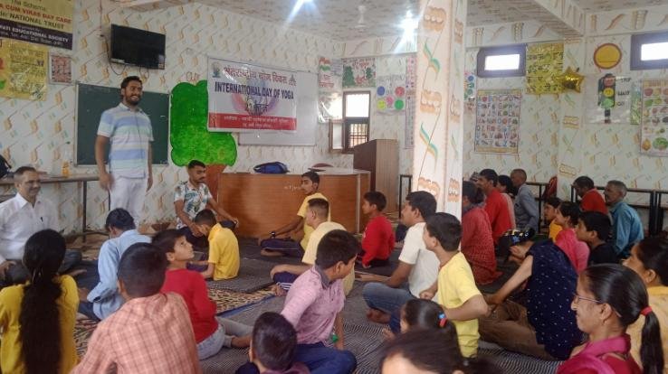 Yoga camp organized in Ganpati Educational Society Kunihar