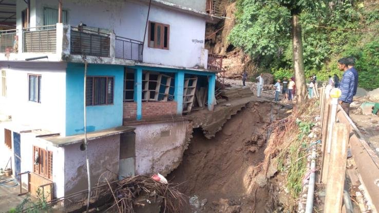 Heavy rain caused havoc in Gambharpul of Solan