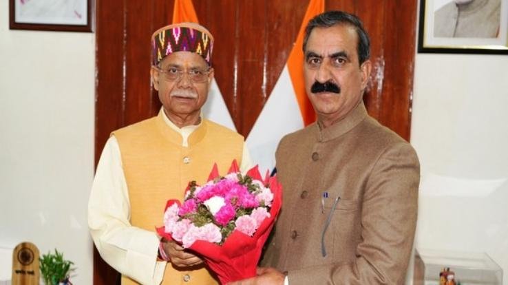 CM Sukhu paid courtesy call on Governor Shiv Pratap Shukla