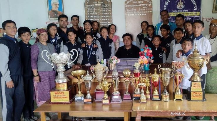 Government Senior Secondary School Kathog stood first in the sports competition organized for Under 14.